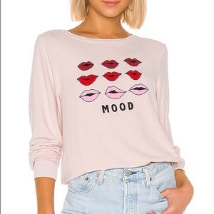 Wildfox Moody Lips Baggy Beach Jumper Sweater